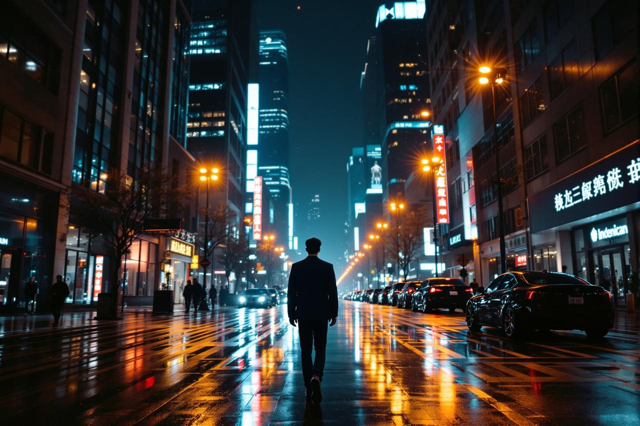 尹人影院-都市夜行-现代都市海报